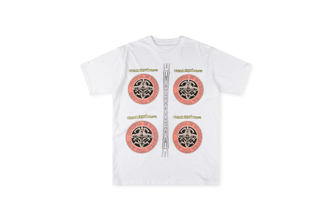 Travis Scott Cactus Jack Utopia Emblem Graphic T-Shirt - Light Gray - product image 2