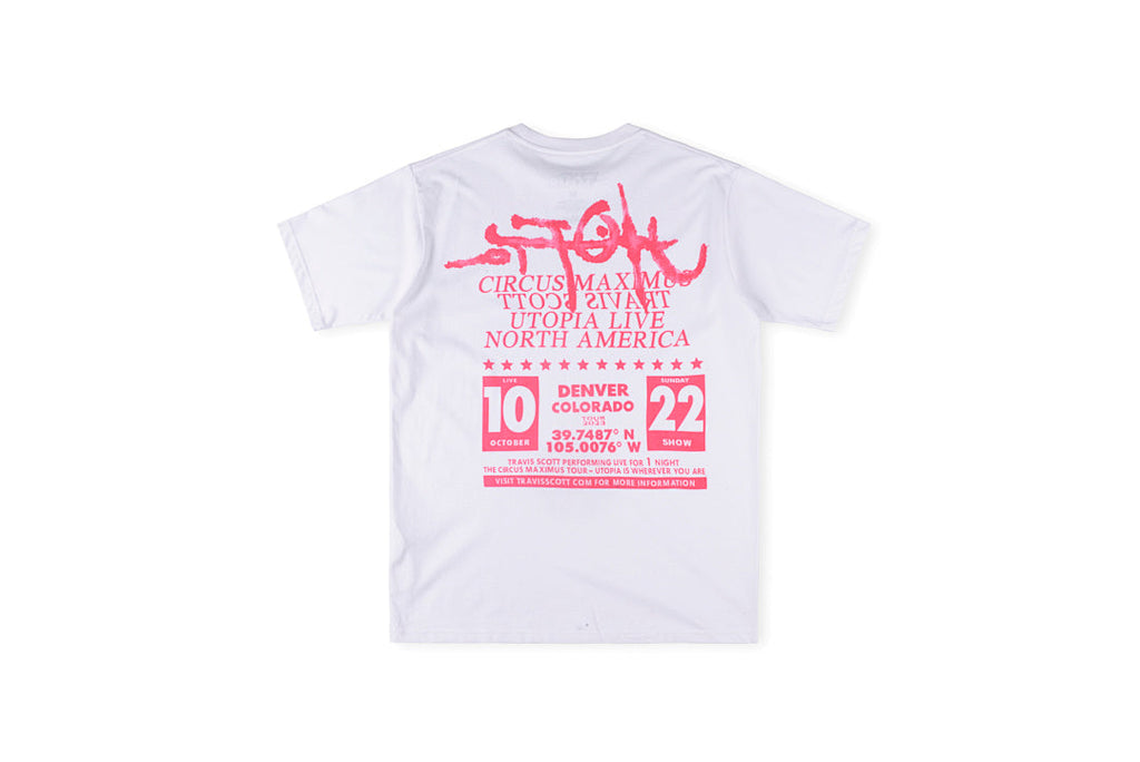 Travis Scott Cactus Jack Utopia Tour Graphic T-Shirt - Light Gray - product image 2