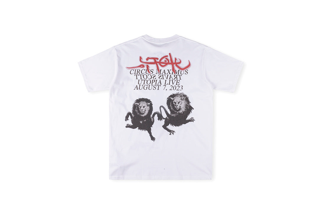 Travis Scott Cactus Jack Utopia Angels Graphic T-Shirt - Light Gray - product image 2