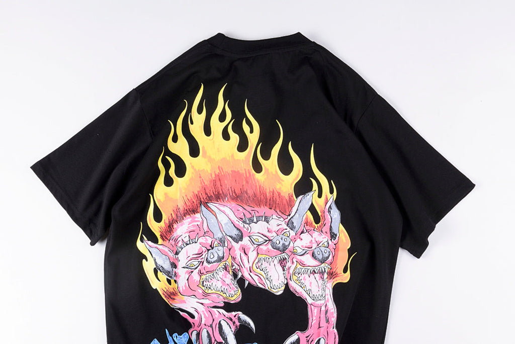Travis Scott Cactus Jack Utopia Flame Graphic T-Shirt - Black / Light Gray - product image 9