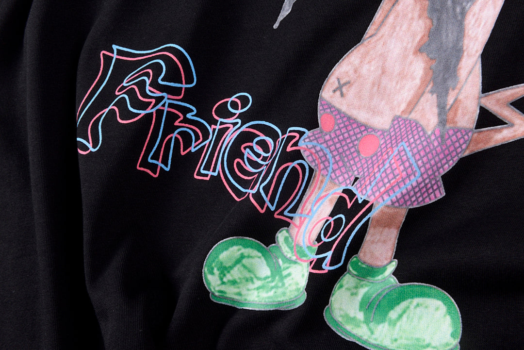 Travis Scott Cactus Jack Utopia Cartoon Graphic T-Shirt - Black / Light Gray - product image 6