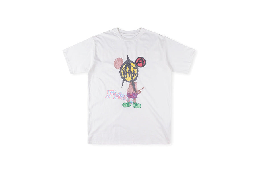 Travis Scott Cactus Jack Utopia Cartoon Graphic T-Shirt - Black / Light Gray