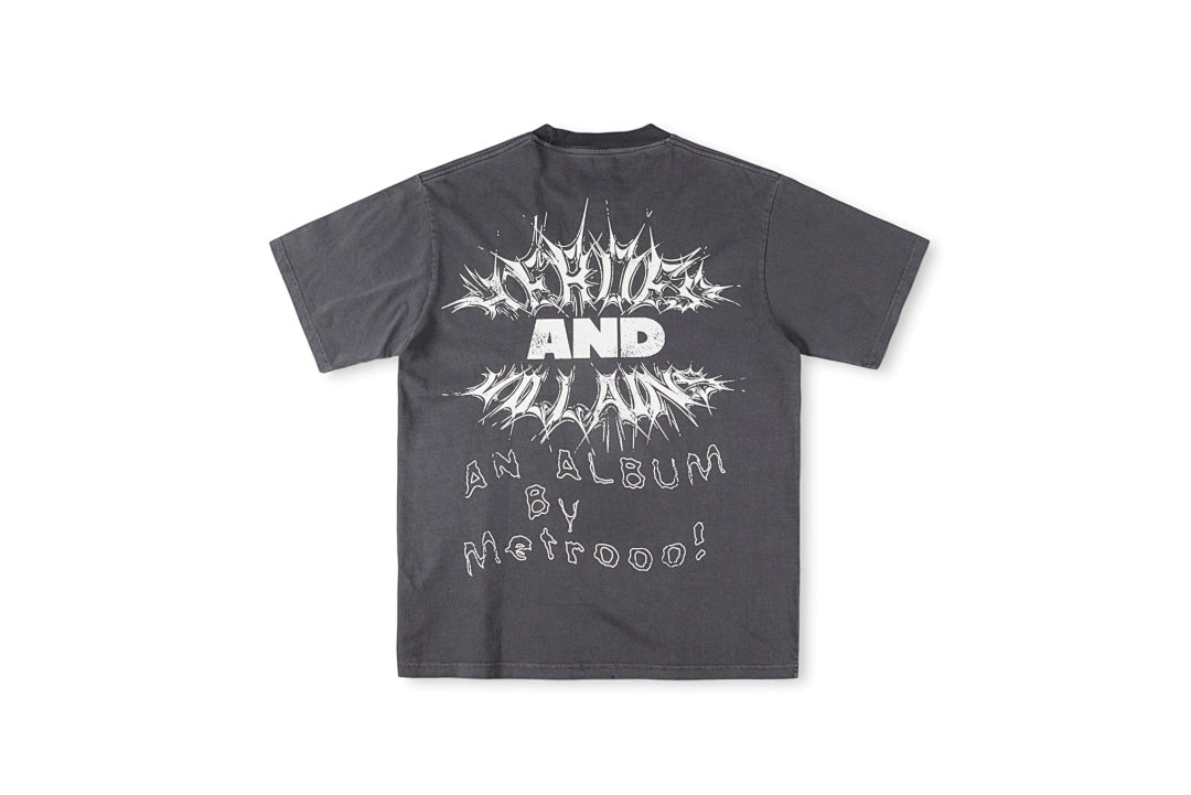 Metro Boomin Heroes & Villains Album Graphic T-Shirt - Charcoal - product image 1