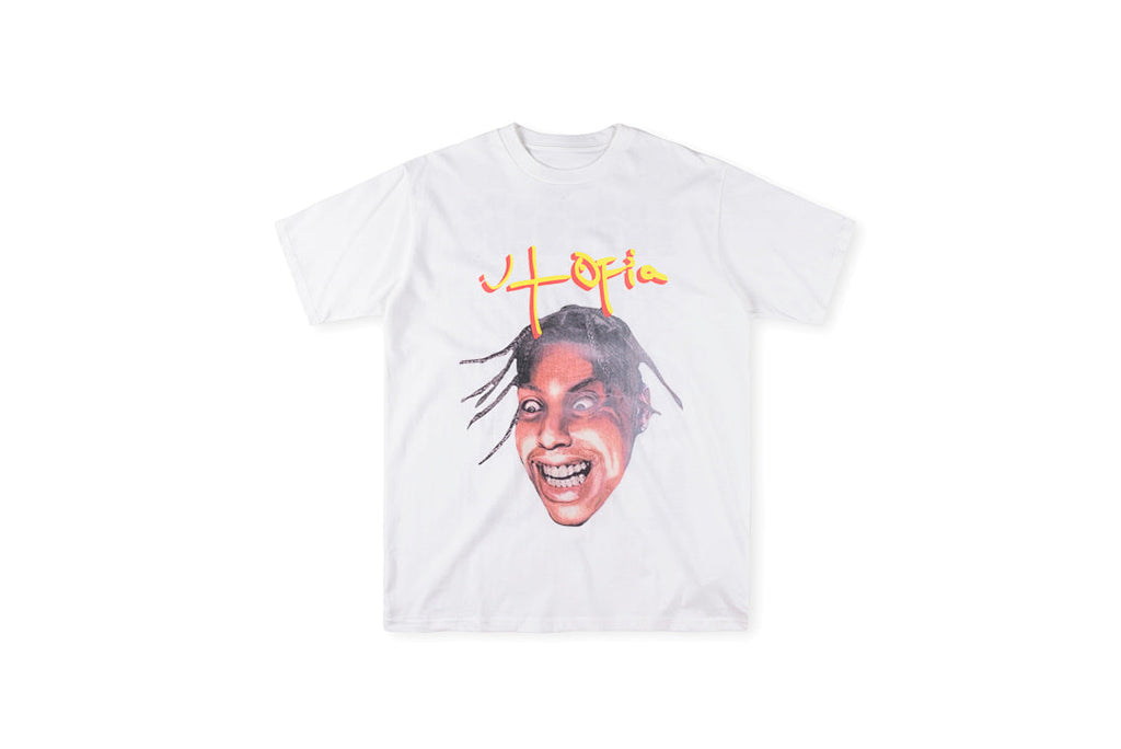 Travis Scott Cactus Jack Utopia Face Graphic T-Shirt - Black / Light Gray - product image 1