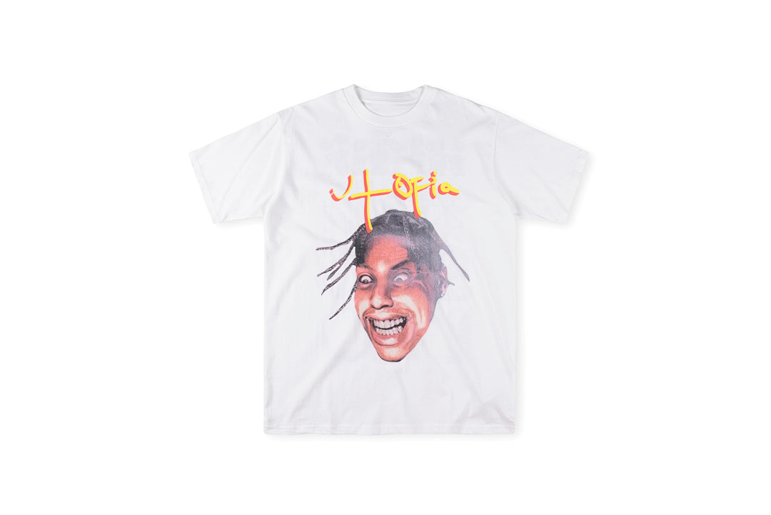 Travis Scott Cactus Jack Utopia Face Graphic T-Shirt - Black / Light Gray - product image 1