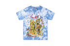 WL Tie-Dye Skull Graphic Cotton T-Shirt - Light Blue - product image 1