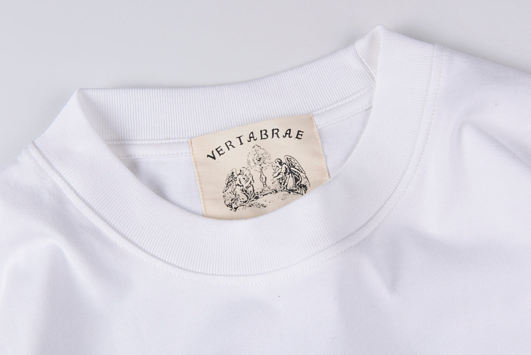 Vertabre Push Crucifix Graphic Cotton T-Shirt - Light Gray - product image 4