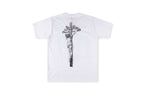 Vertabre Push Crucifix Graphic Cotton T-Shirt - Light Gray - product image 2