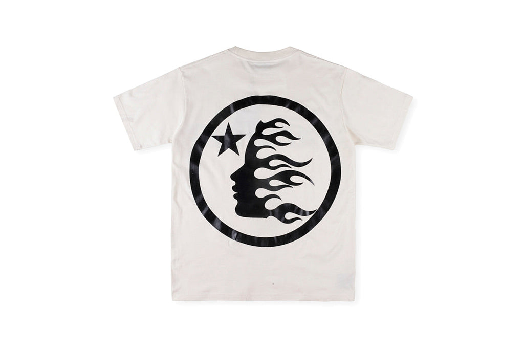 Hellstar Studios Flame Skull Logo Washed T-Shirt - Light Gray / Black - product image 5