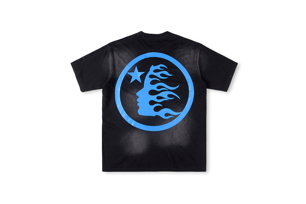 Hellstar Studios Flame Skull Logo Washed T-Shirt - Light Gray / Black - product image 2