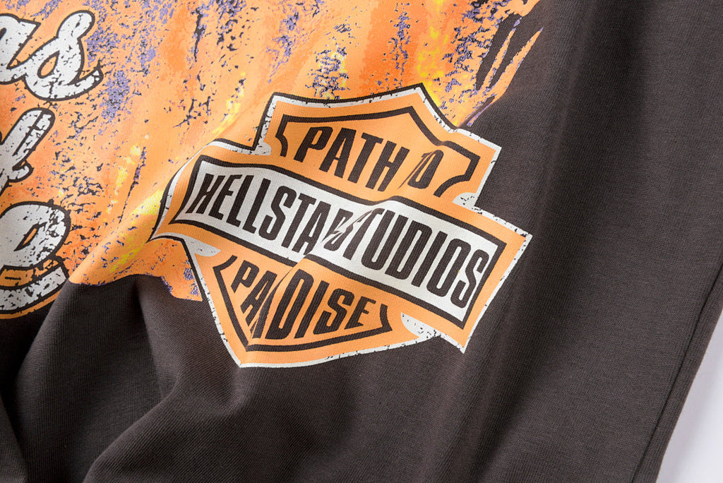 Hellstar Studios Wings of Fire Eagle Washed T-Shirt - Charcoal - product image 6