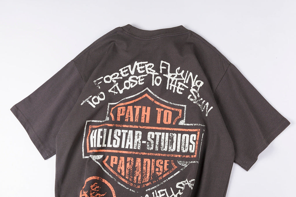 Hellstar Studios Wings of Fire Eagle Washed T-Shirt - Charcoal - product image 11