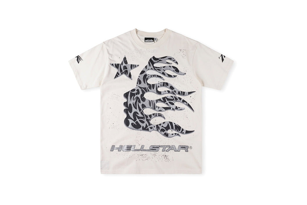 Hellstar Studios Path 2 Paradise Glitter Graphic T-Shirt - Light Gray - product image 1