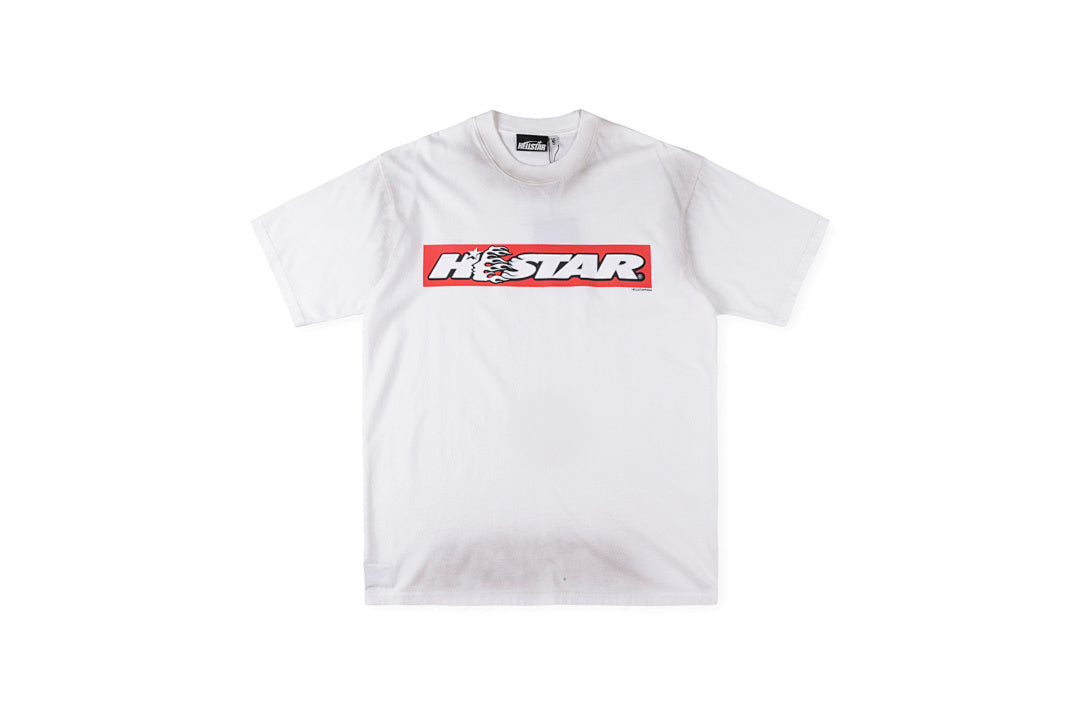 Hellstar Studios Box Logo Washed White T-Shirt - Light Gray - product image 1