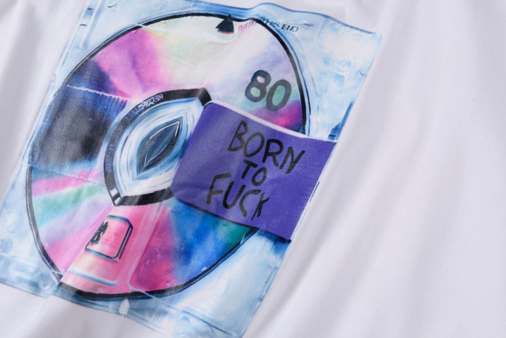 Blutosatire Bornstar Disc Graphic T-Shirt - Light Gray - product image 5