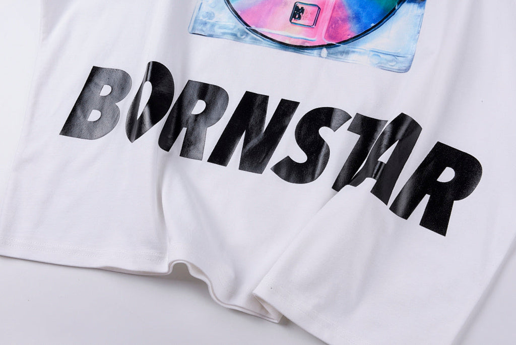 Blutosatire Bornstar Disc Graphic T-Shirt - Light Gray - product image 7