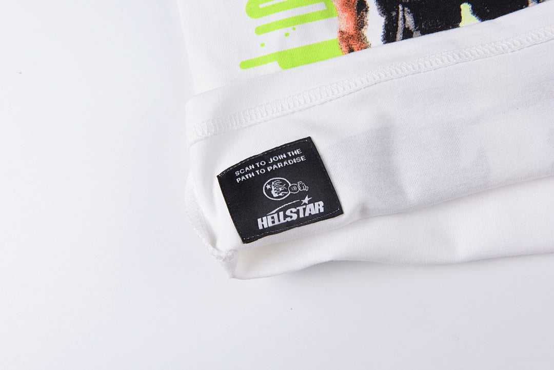 Hellstar Studios Neon Graphic Washed T-Shirt - Light Gray - product image 4