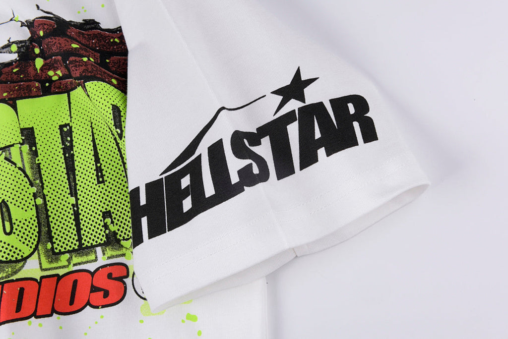 Hellstar Studios Neon Graphic Washed T-Shirt - Light Gray - product image 7