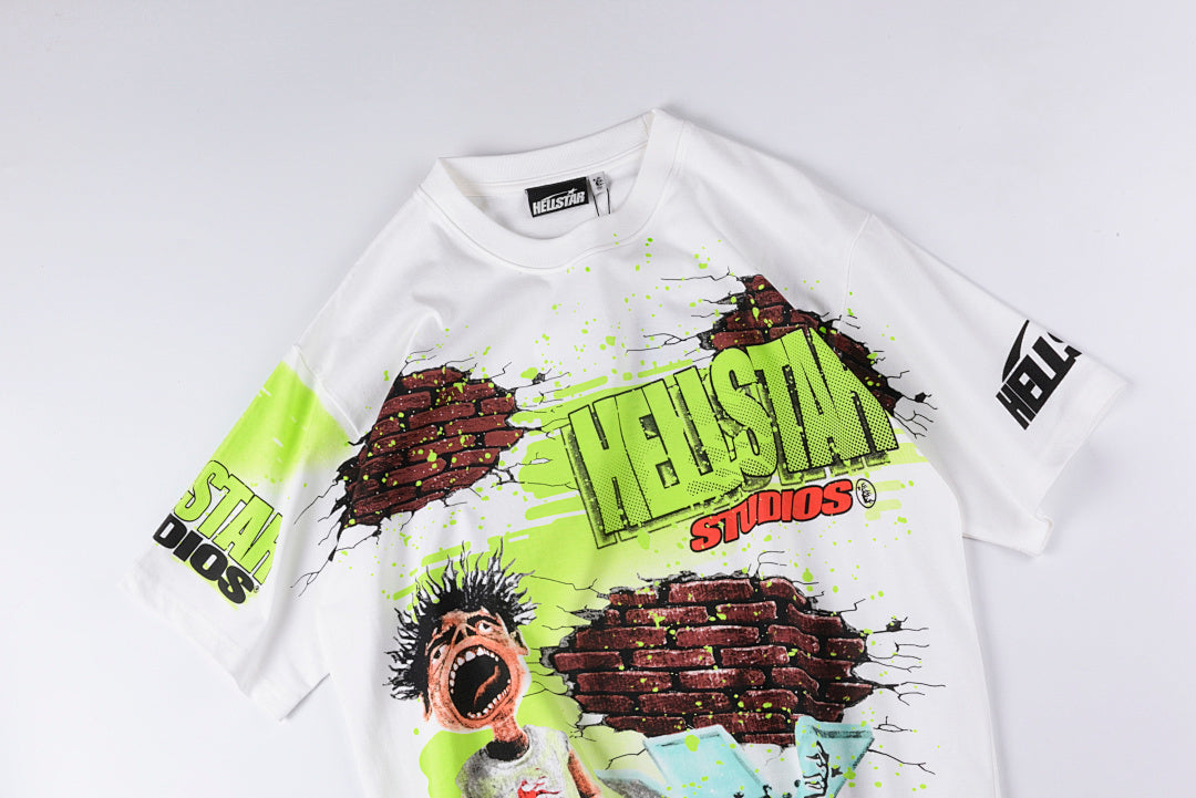 Hellstar Studios Neon Graphic Washed T-Shirt - Light Gray - product image 10