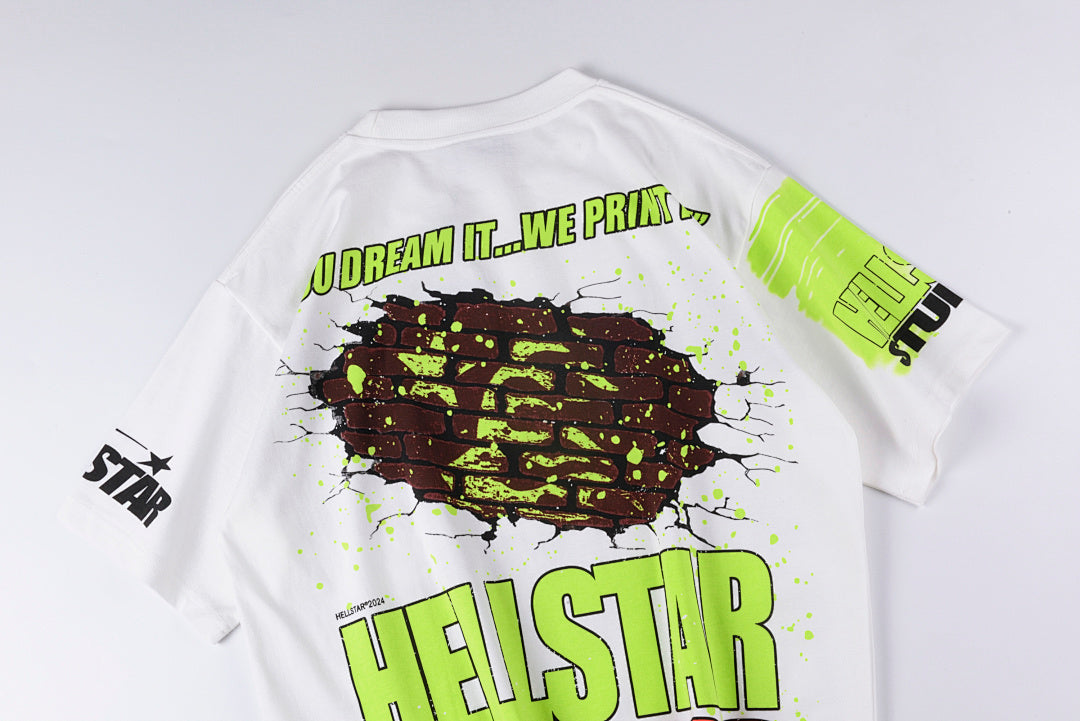Hellstar Studios Neon Graphic Washed T-Shirt - Light Gray - product image 14