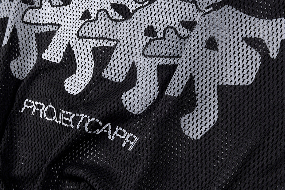 Project Capri Emergency 88 Mesh Graphic T-Shirt - Black / Burgundy / Light Gray - product image 7