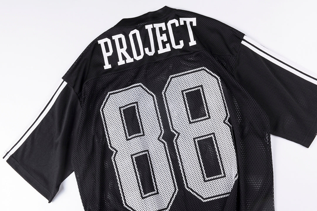 Project Capri Emergency 88 Mesh Graphic T-Shirt - Black / Burgundy / Light Gray - product image 11