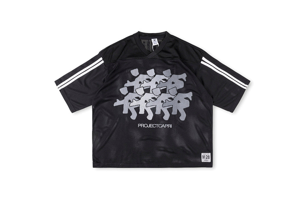 Project Capri Emergency 88 Mesh Graphic T-Shirt - Black / Burgundy / Light Gray - product image 13