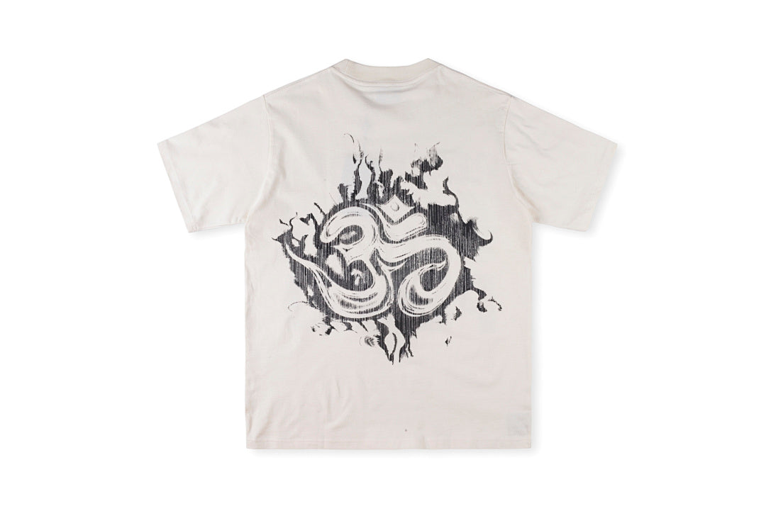 Hellstar Studios Inner Peace Graphic T-Shirt - Light Gray - product image 1