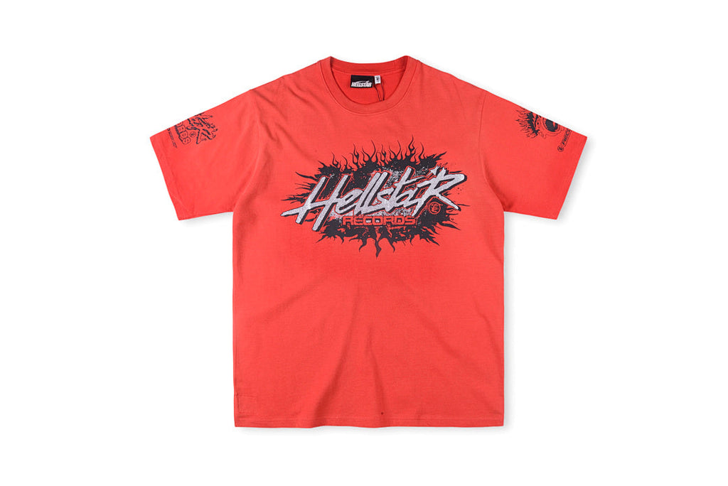 Hellstar Studios Pink Splash Logo T-Shirt - Light Gray - product image 4