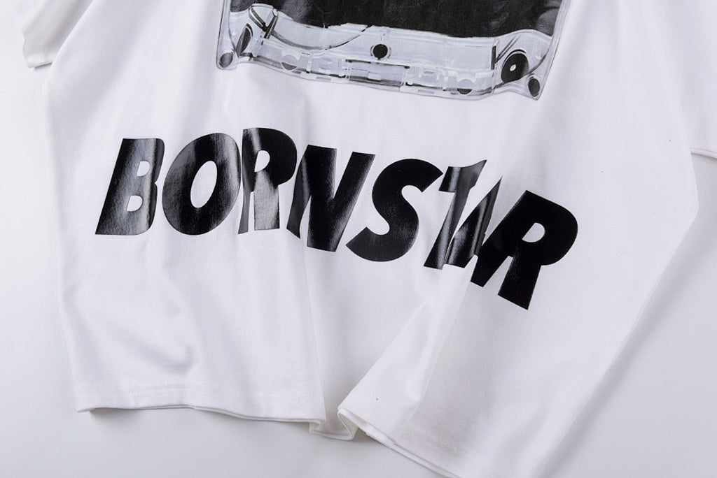 Blutosatire Billdog Bornstar Graphic T-Shirt - Light Gray - product image 7