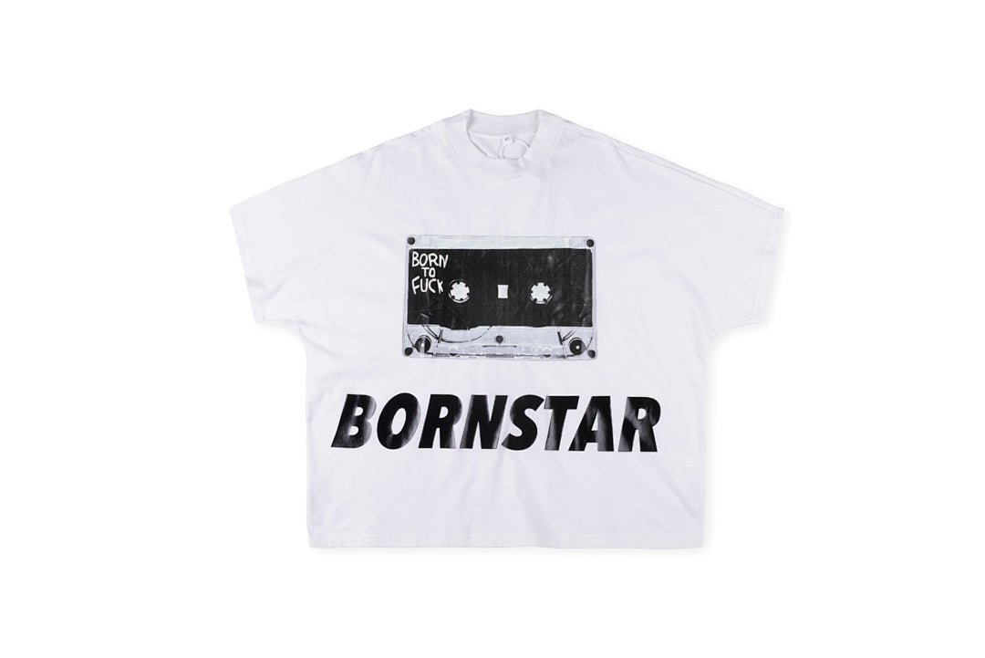 Blutosatire Billdog Bornstar Graphic T-Shirt - Light Gray - product image 1
