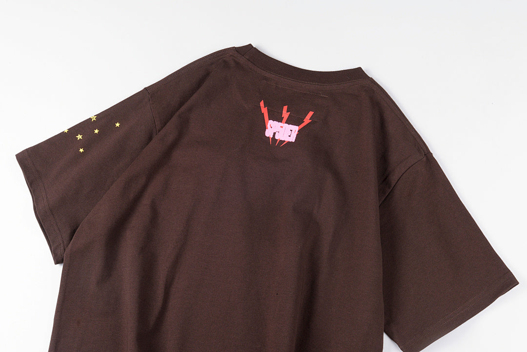 Sp5der 555555 Spider Web Graphic T-Shirt - Burgundy - product image 11