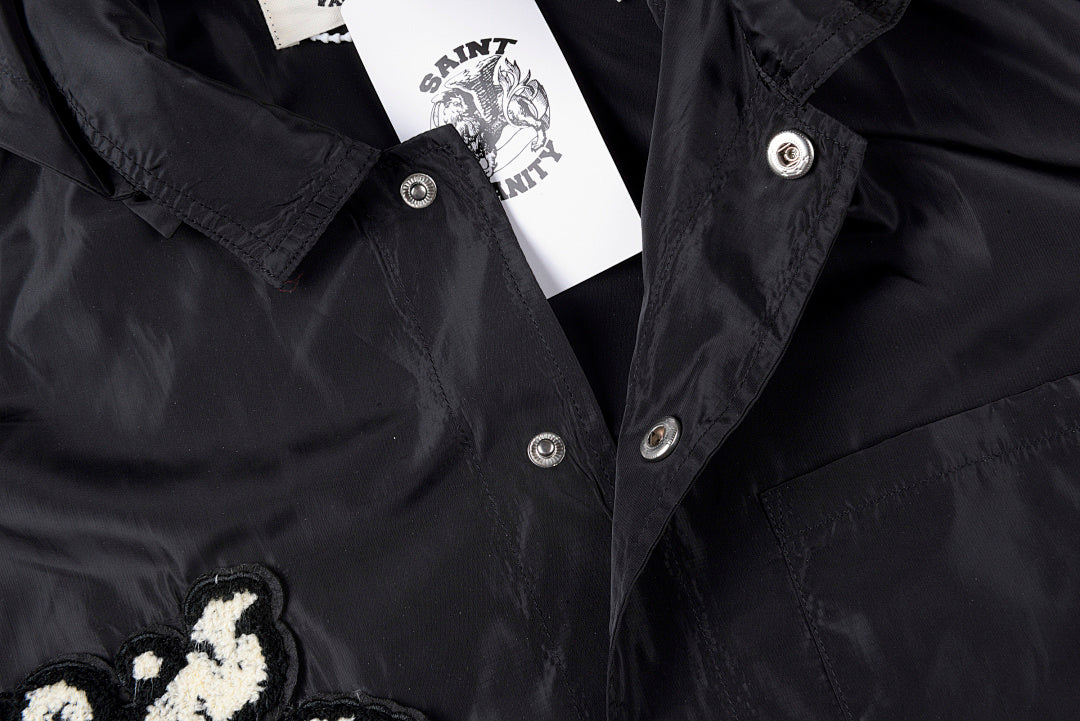 Saint Vanity Embroidered Hooded Jacket T-Shirt - Black - product image 11