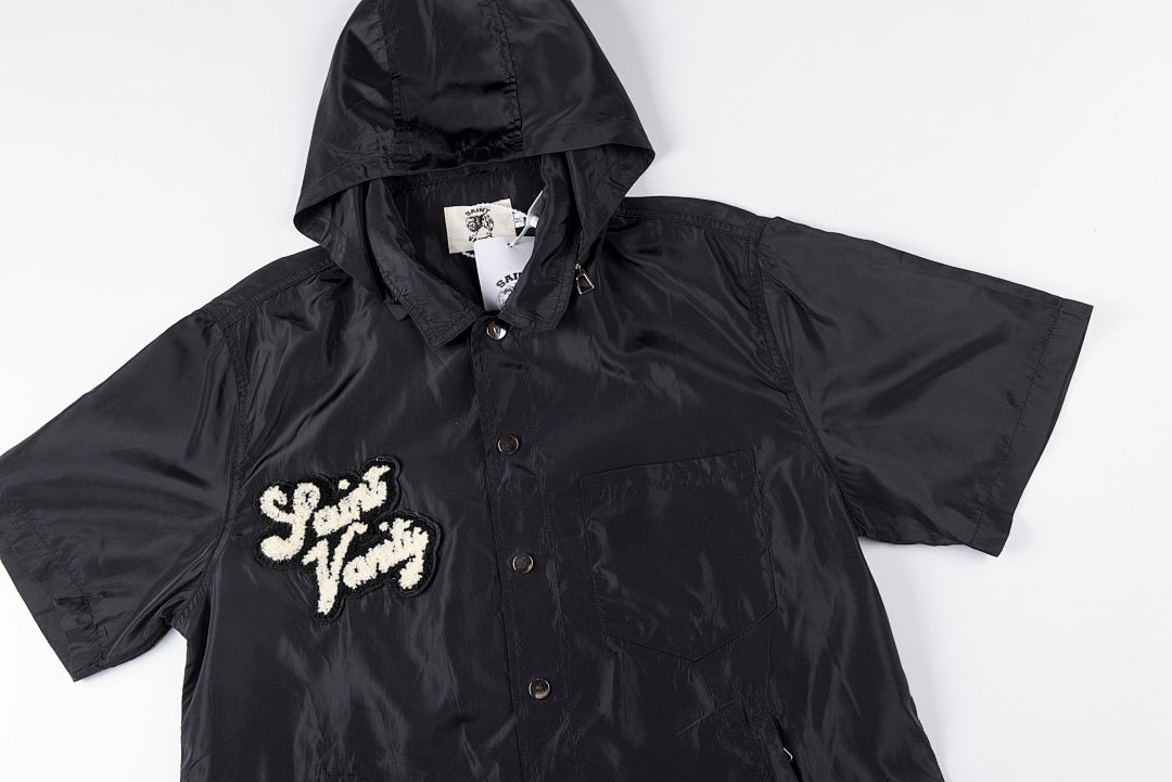 Saint Vanity Embroidered Hooded Jacket T-Shirt - Black - product image 16