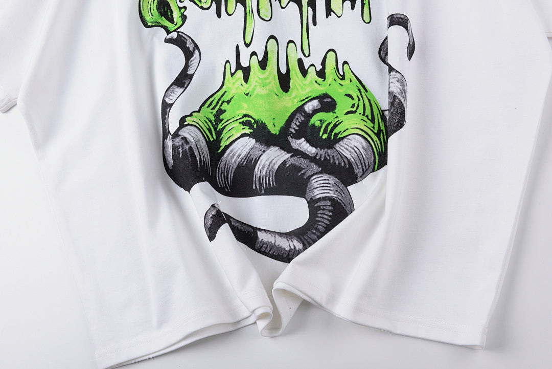 Blutosatire Billdog Melting Monster Graphic T-Shirt - Light Gray - product image 5