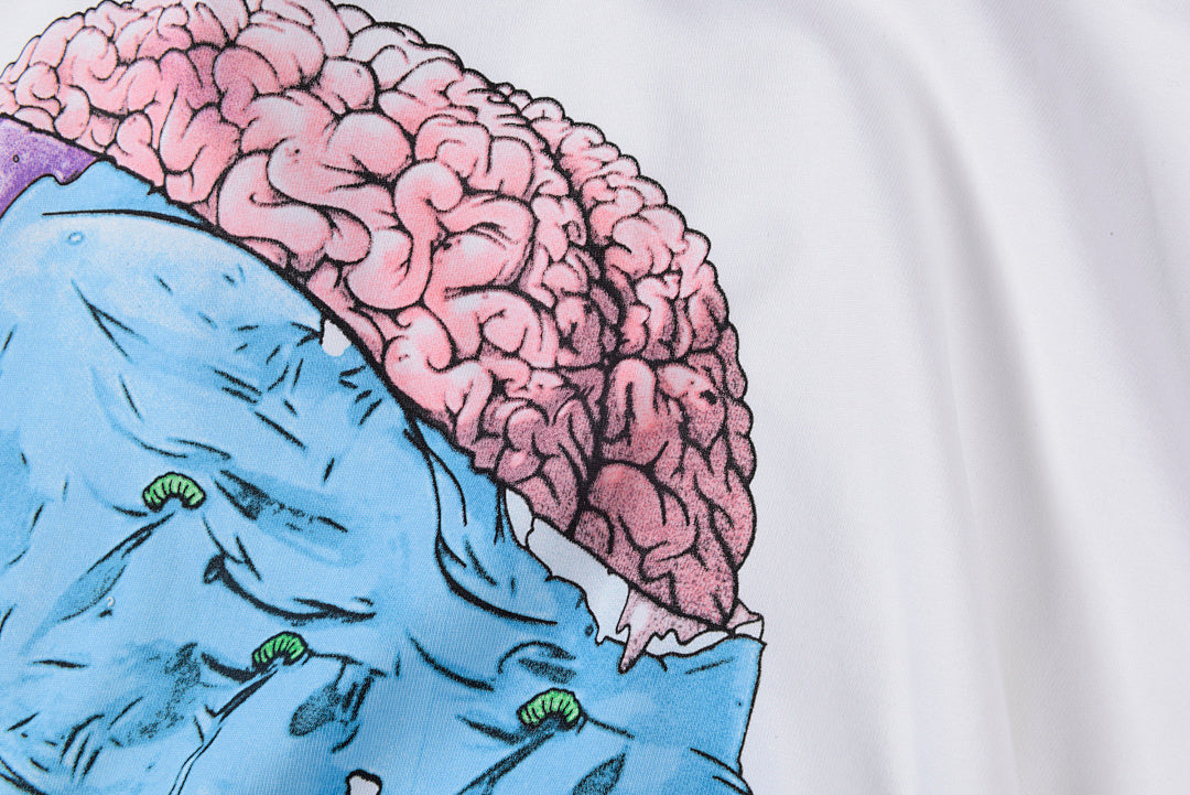 Blutosatire Billdog Melting Brain Graphic T-Shirt - White - product image 9