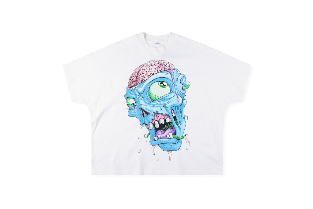 Blutosatire Billdog Melting Brain Graphic T-Shirt - White - product image 1