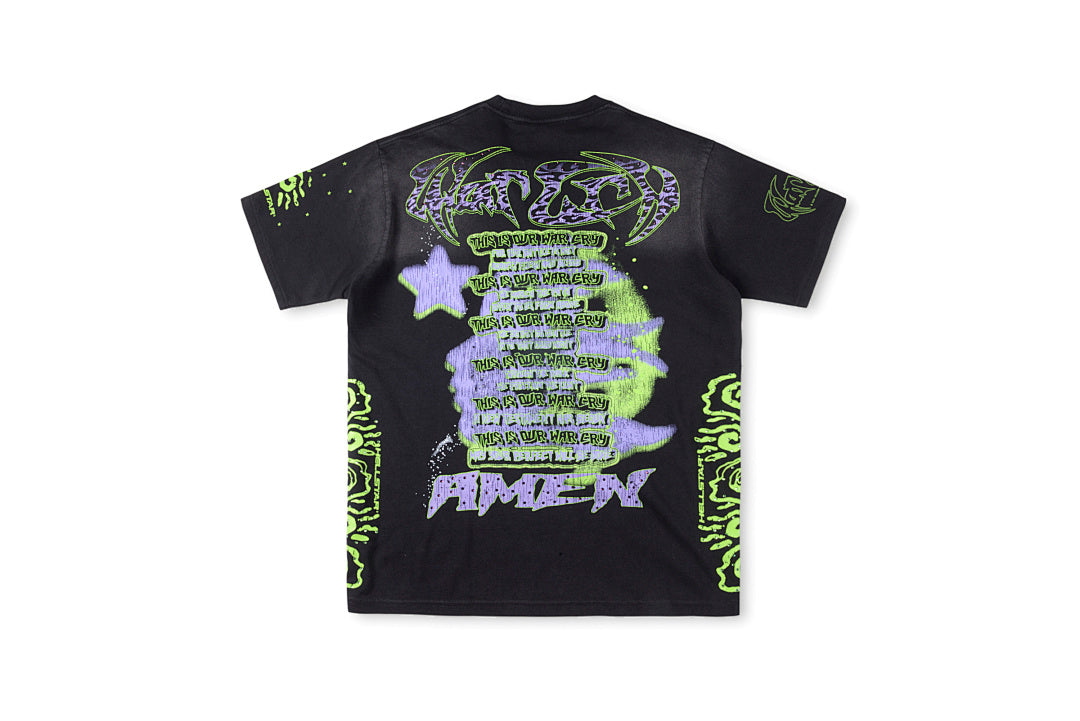 Hellstar Studios This Is Our War Cry Portrait T-Shirt - Black - product image 2