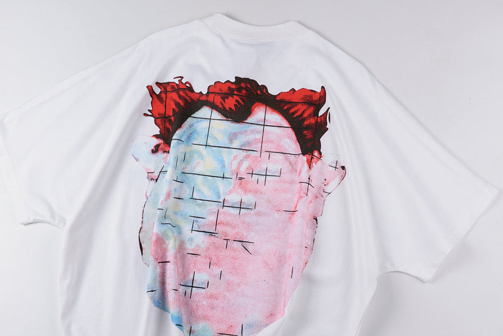 Blutosatire Billdog Distorted Clown Graphic T-Shirt - Light Gray - product image 9