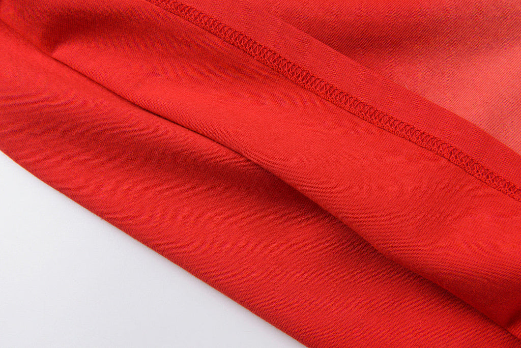 Lost Intricacy Rhinestone Logo Washed Cotton T-Shirt - Red - product image 3
