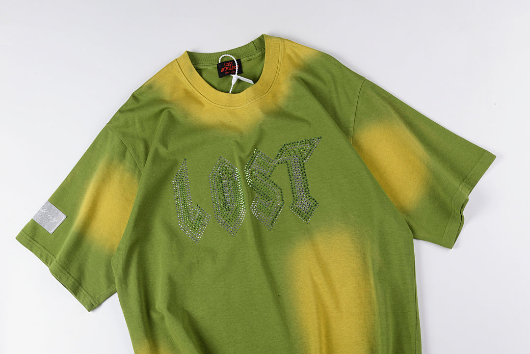 Lost Intricacy Rhinestone Snake Graphic Washed T-Shirt - Yellow - product image 8