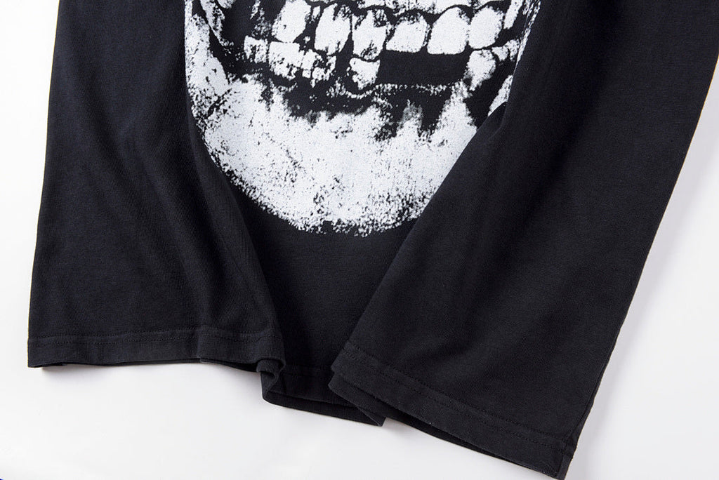 Vertabrae Shepherd Cross Skull Graphic Cotton Tank Top T-Shirt - Black - product image 8