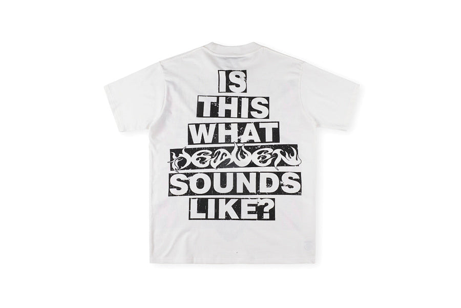 Hellstar Studios Is This What Hell Sounds Like Graphic T-Shirt - Light Gray