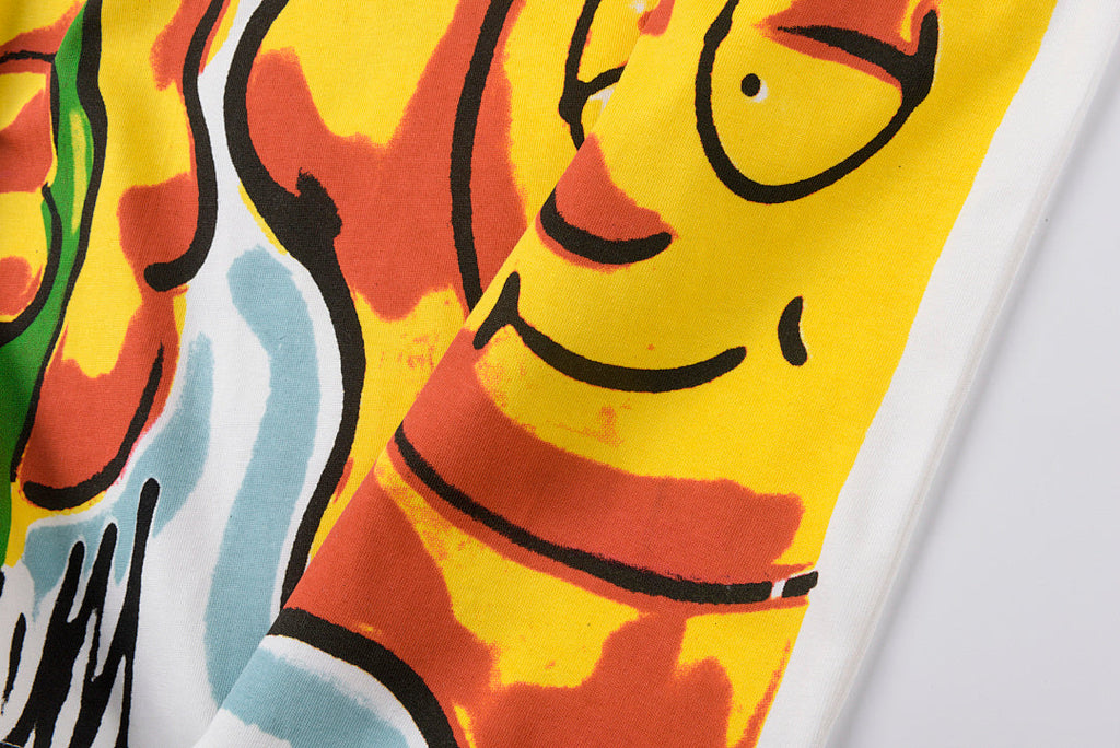 Glo Gang Sunny Smiling Face Graphic Cotton T-Shirt - Light Gray - product image 5