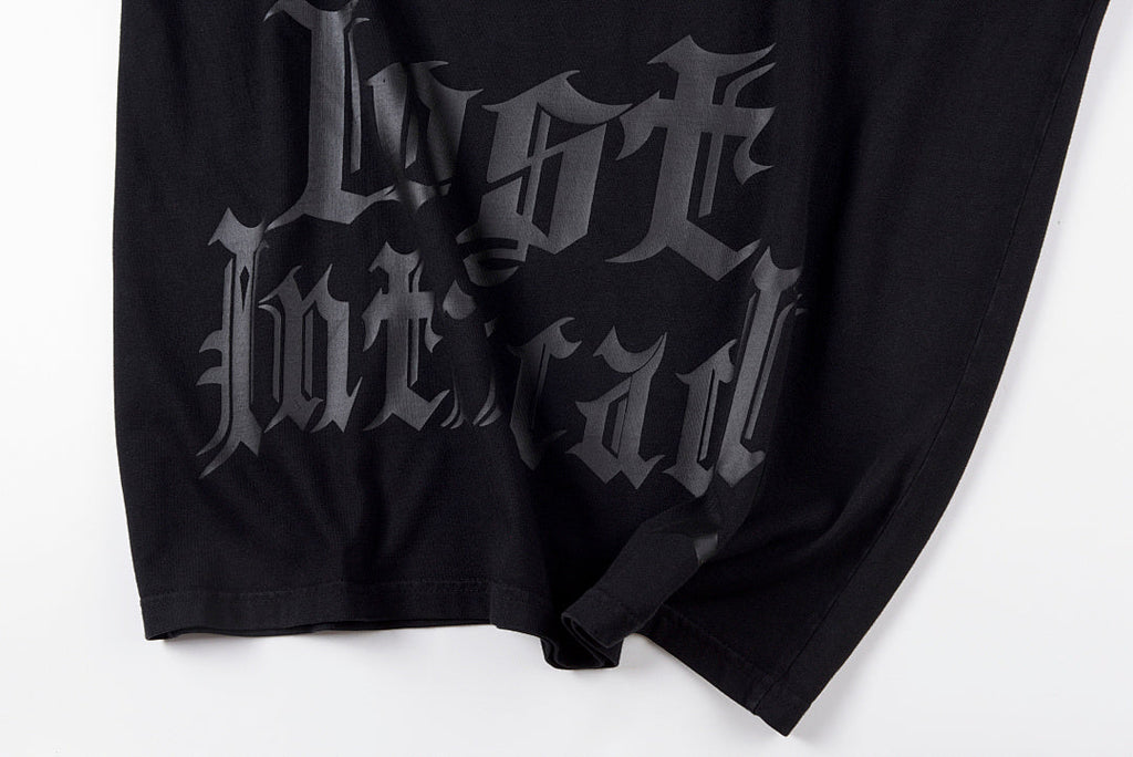 Lost Intricacy Rhinestone Logo Washed Cotton T-Shirt - Black / Light Gray - product image 8
