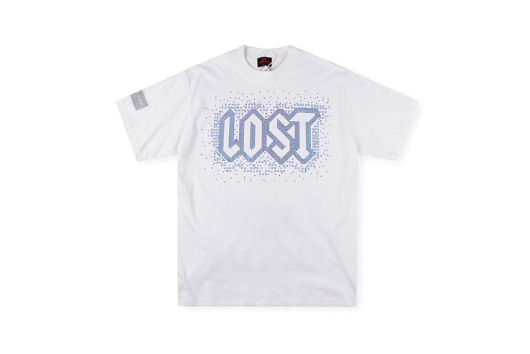 Lost Intricacy Rhinestone Logo Washed Cotton T-Shirt - Black / Light Gray - product image 1