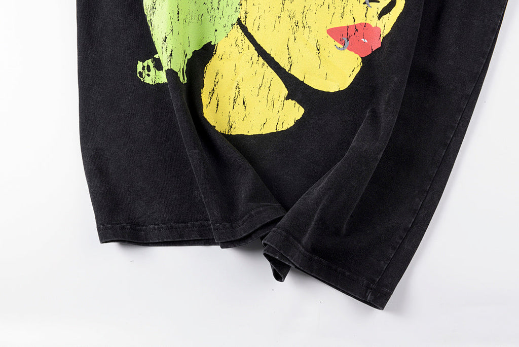 Lost Intricacy Rhinestone Graphic Washed Cotton T-Shirt - Black - product image 8