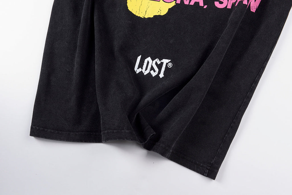 Lost Intricacy Rhinestone Graphic Washed Cotton T-Shirt - Black - product image 12
