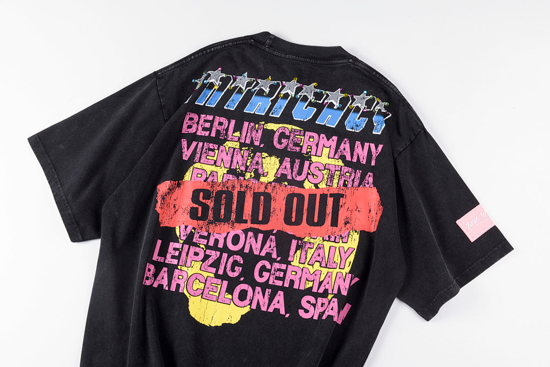 Lost Intricacy Rhinestone Graphic Washed Cotton T-Shirt - Black - product image 13