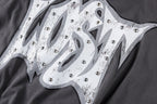 Lost Intricacy Rhinestone Logo Washed Cotton T-Shirt - Charcoal / Light Gray - product image 7